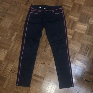REAL Moschino jeans with pink trim